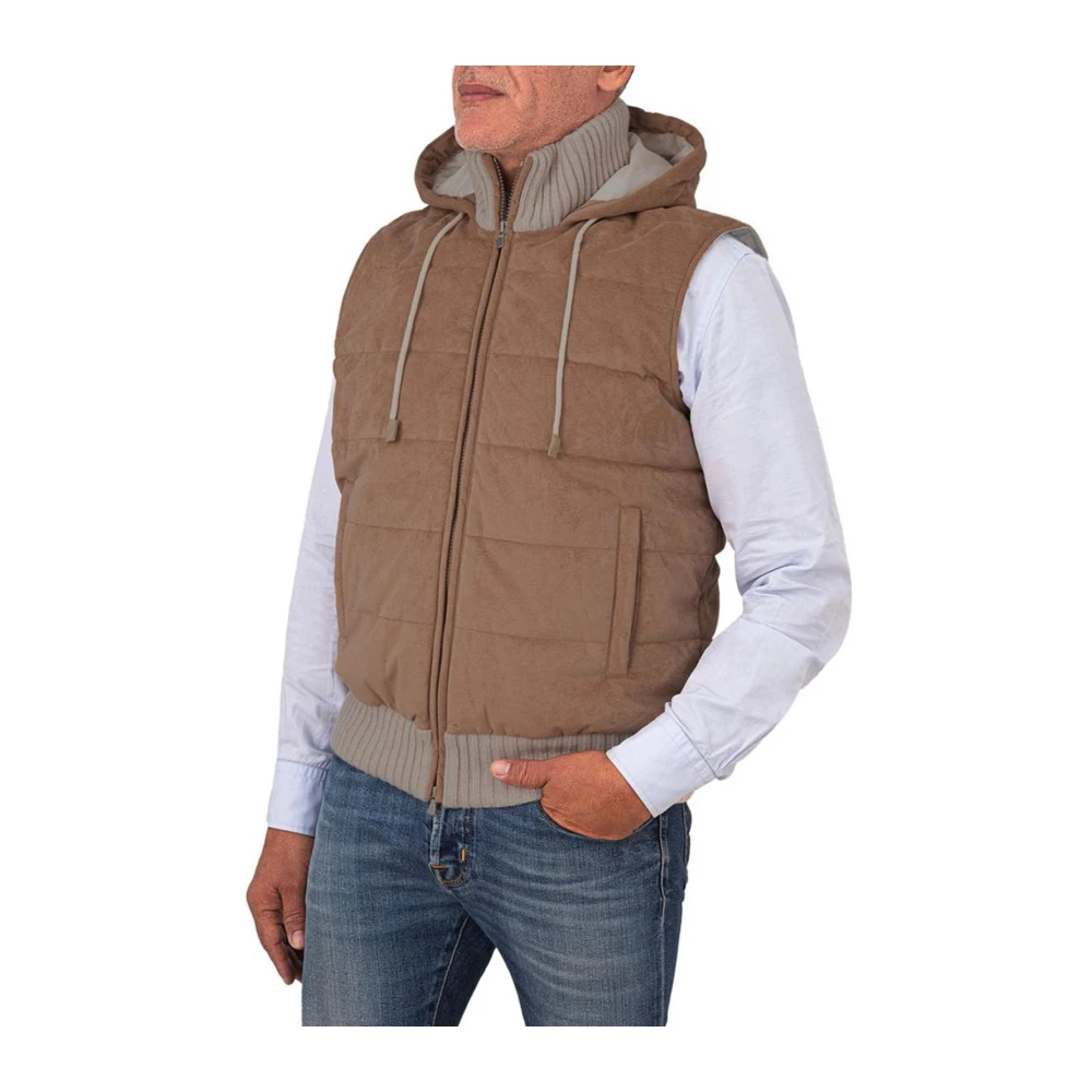 Gran Sasso Bruine Wol Getailleerde Knoopjas Brown Heren