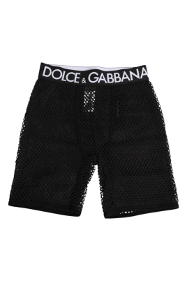 Svarta Logo Mesh Shorts