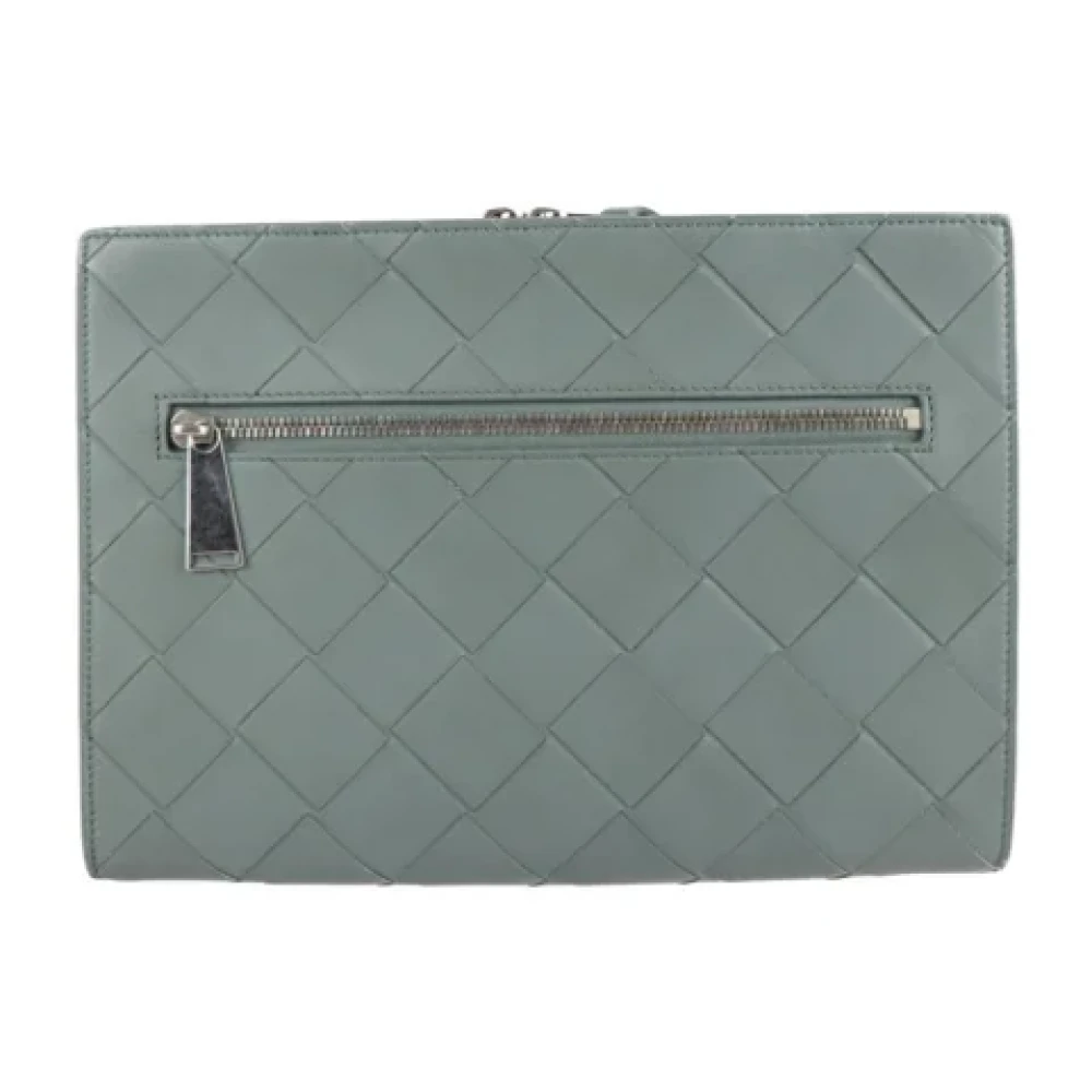 Bottega Veneta Vintage Pre-owned Leather clutches Gray Dames