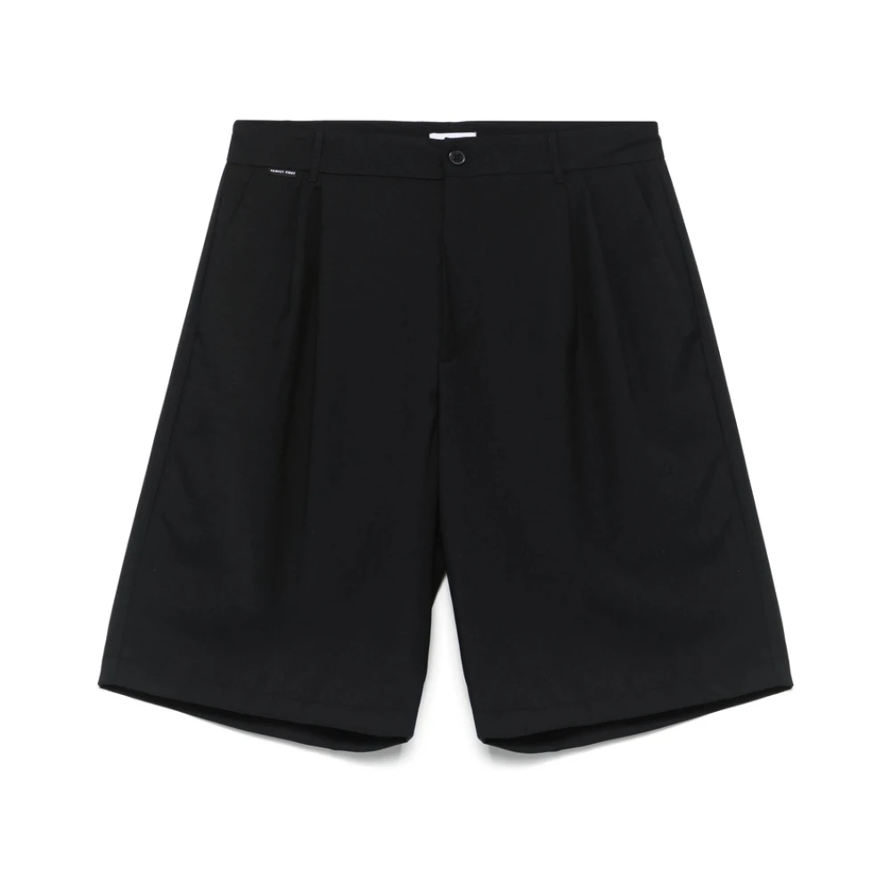 Family First Zwarte Shorts met Verborgen Rits en Zakken Black Heren
