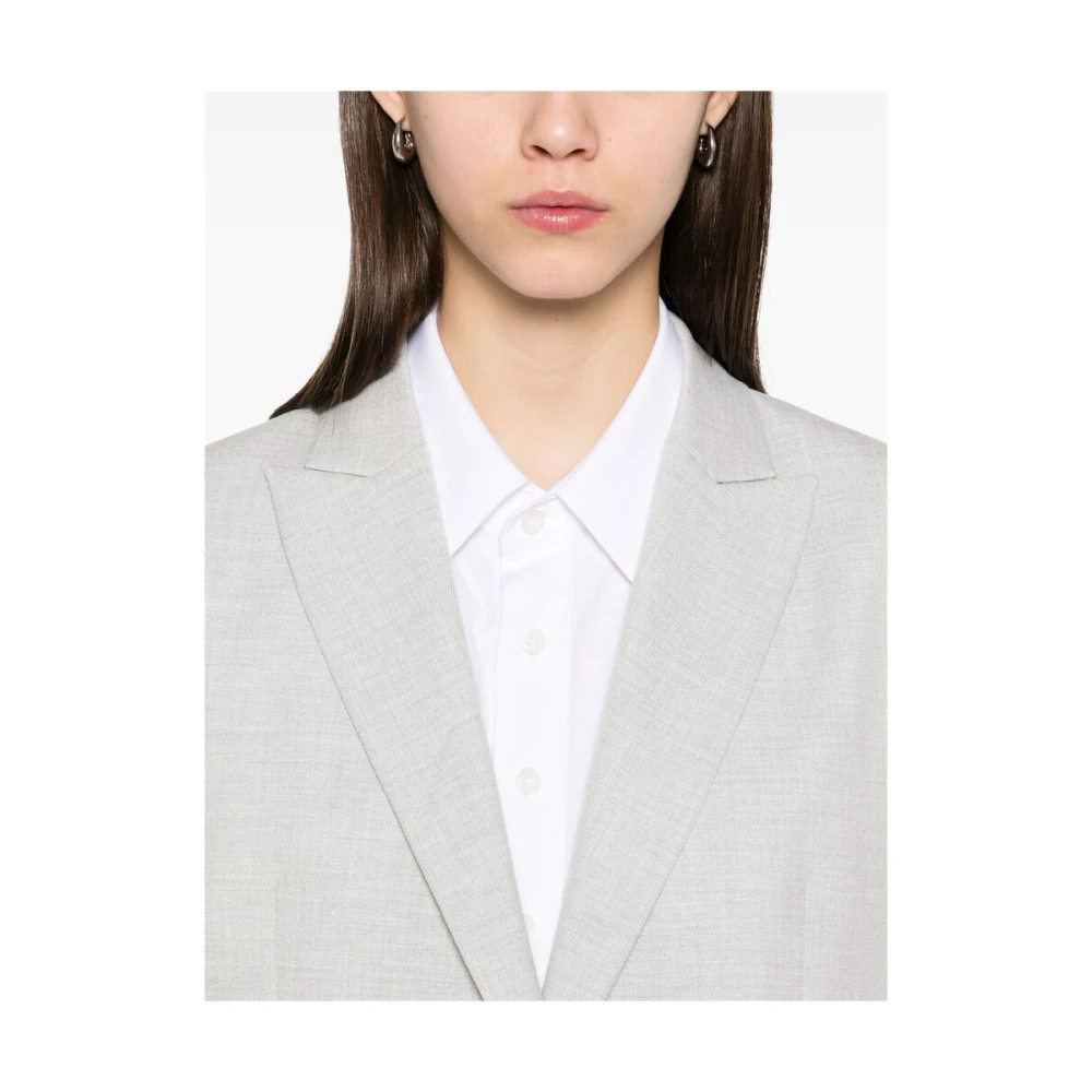 Calvin Klein Grijze Knoopjas met Schoudervullingen Gray Dames