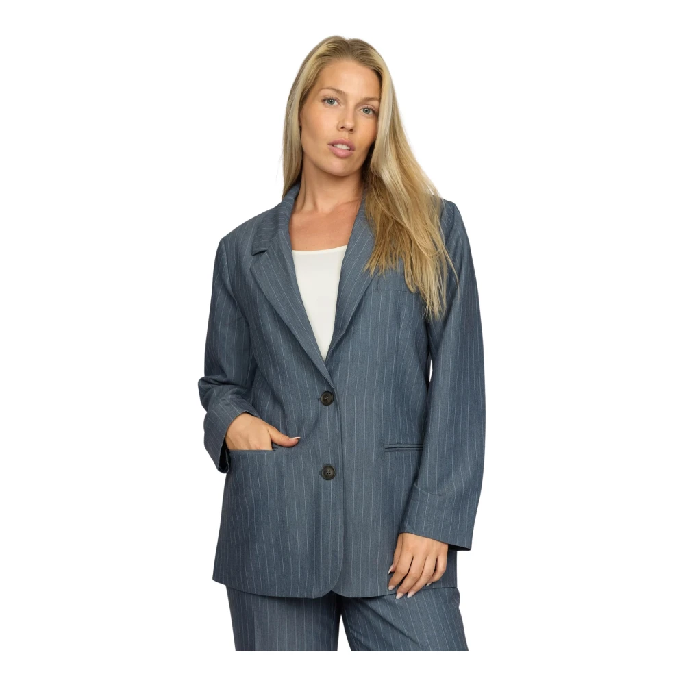 Pinstripe Blazer Blue Pin