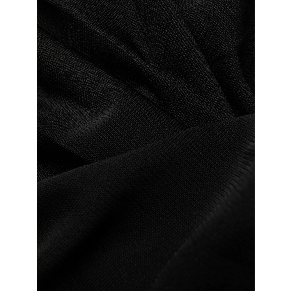 Saint Laurent Zwarte Asymmetrische One-Shoulder Jurk Black Dames
