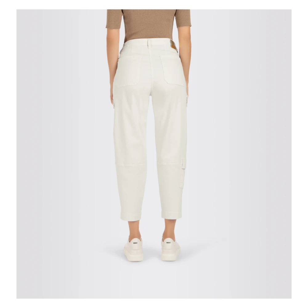 MAC Cropped Trousers White Dames