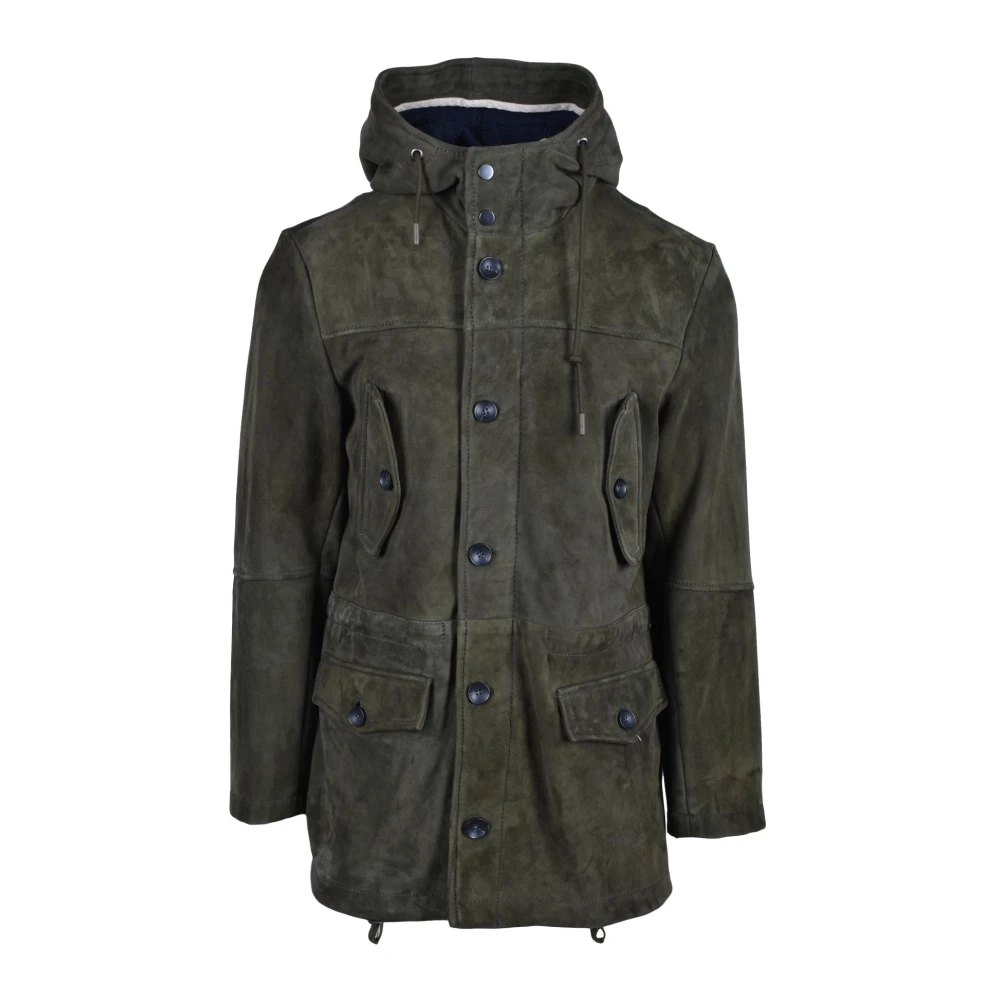 The Jack Leathers Leren jas Green Heren