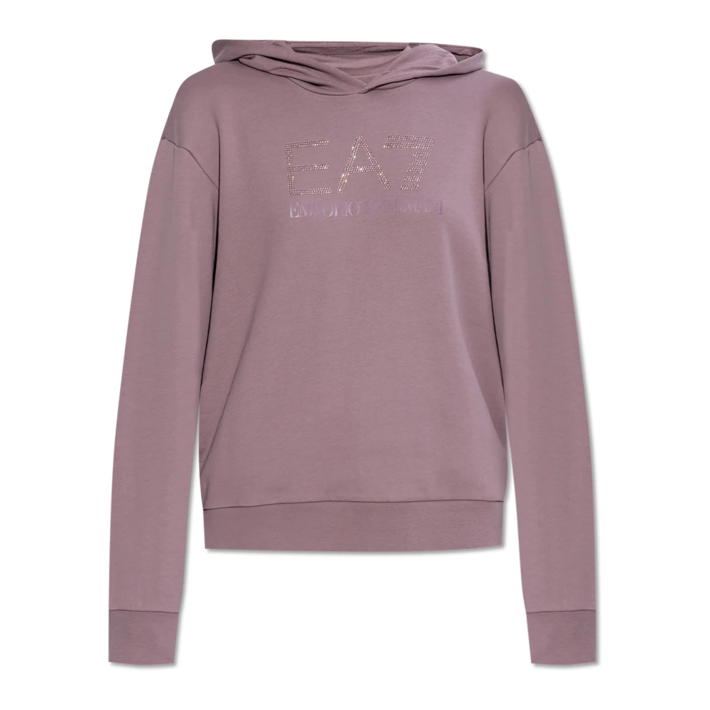 Emporio Armani EA7 Sweatshirt met Logo Purple Dames