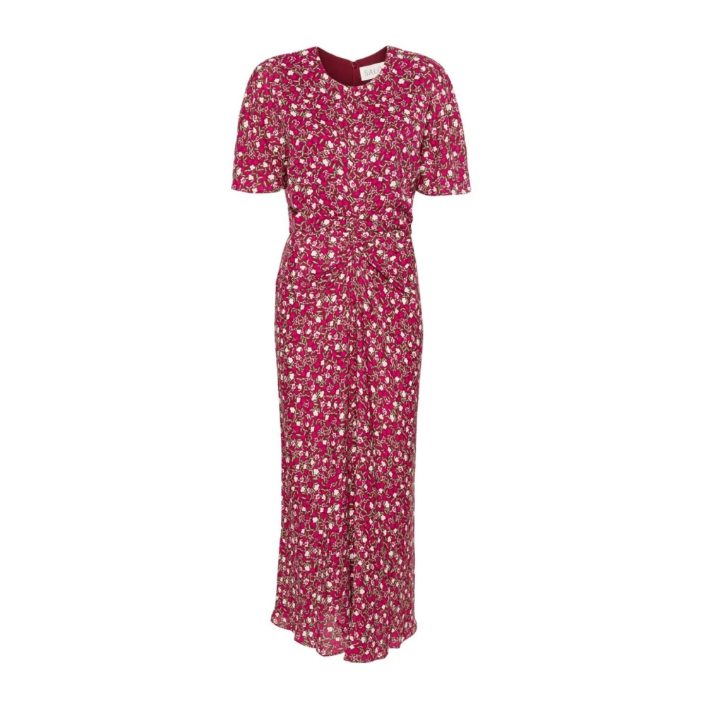 Saloni Wineberry Marta Jurk Pink Dames
