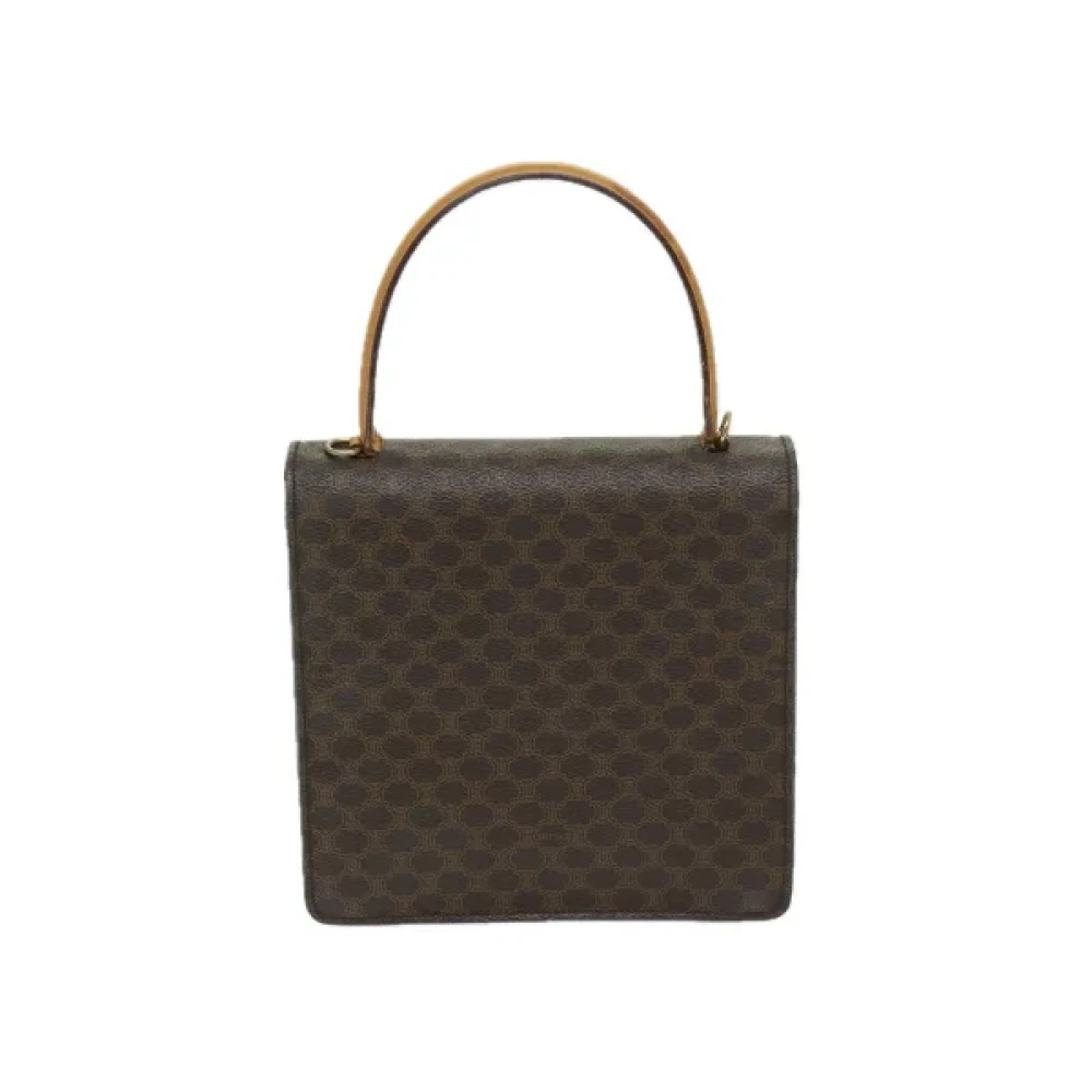 Celine Vintage Pre-owned Fabric handbags Brown Dames