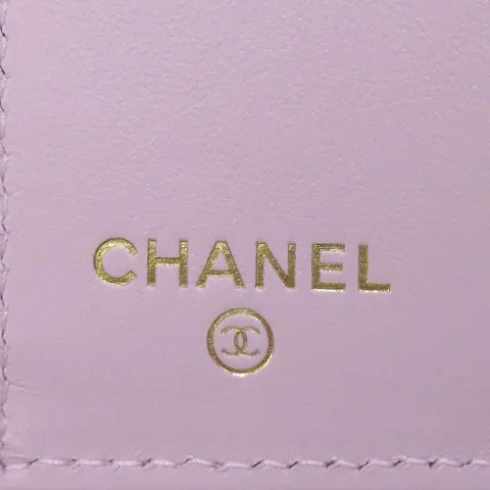 Chanel Vintage Pre-owned Leather wallets Pink Dames