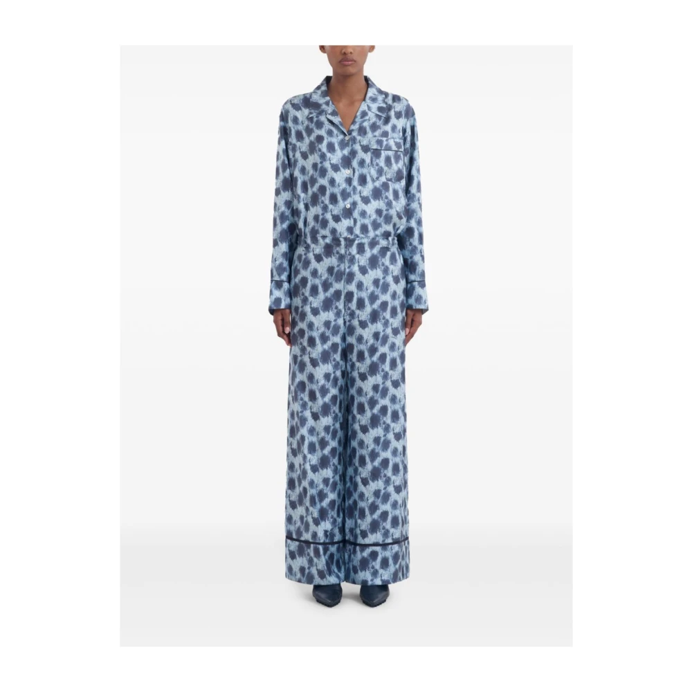 Marni Gedrukte Grijze Broek Multicolor Dames