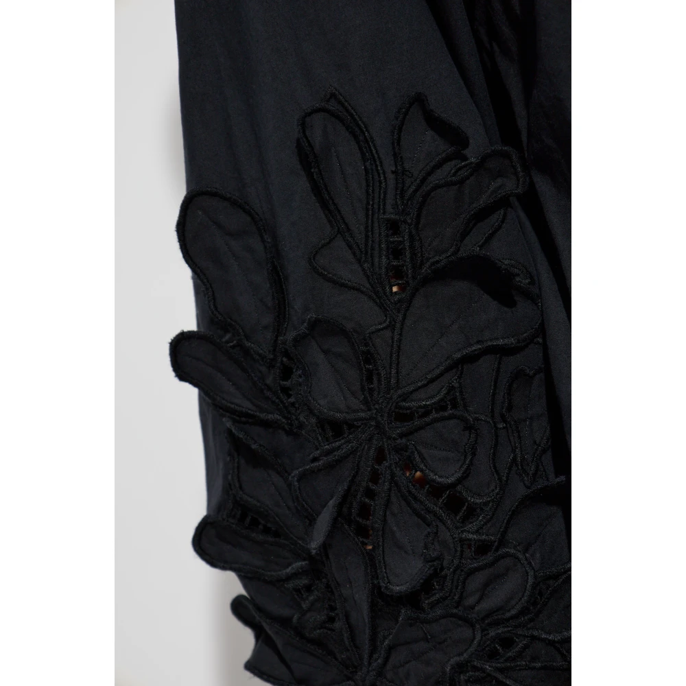 Forte Overhemd met kraag Black Dames