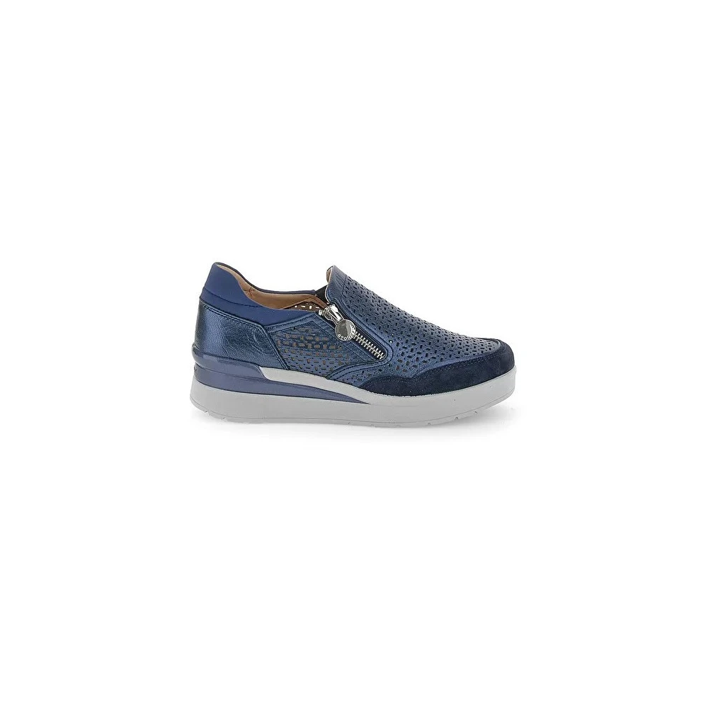 Stonefly Perforated Laminated Leather Slip-On Dames Schoenen Blauw