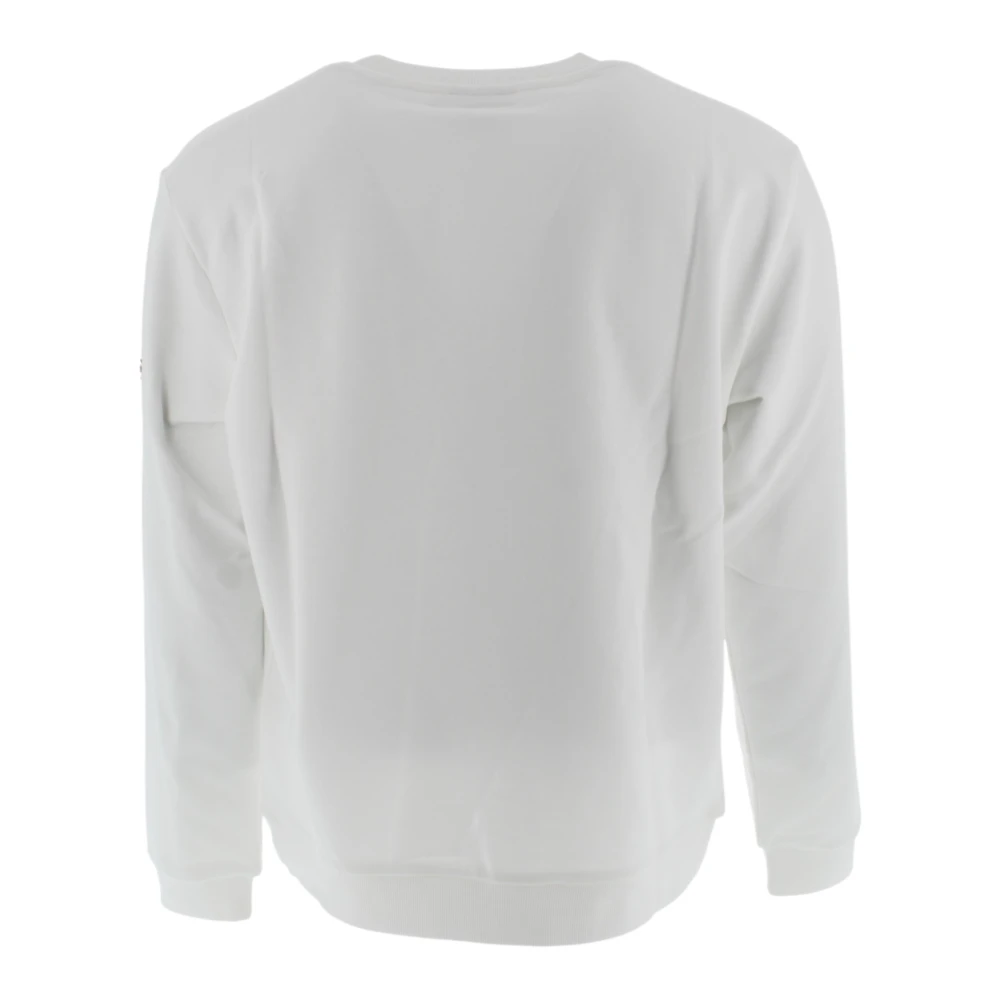 Gcds Witte Crewneck Sweater Essentials White Heren
