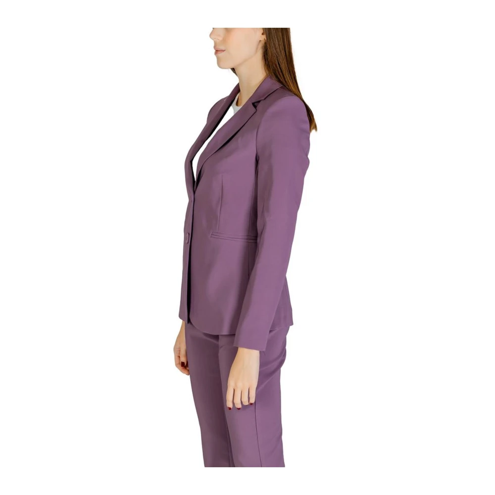 Sandro Ferrone Paarse Polyester Blazer Dames Herfst Winter Collectie Purple Dames