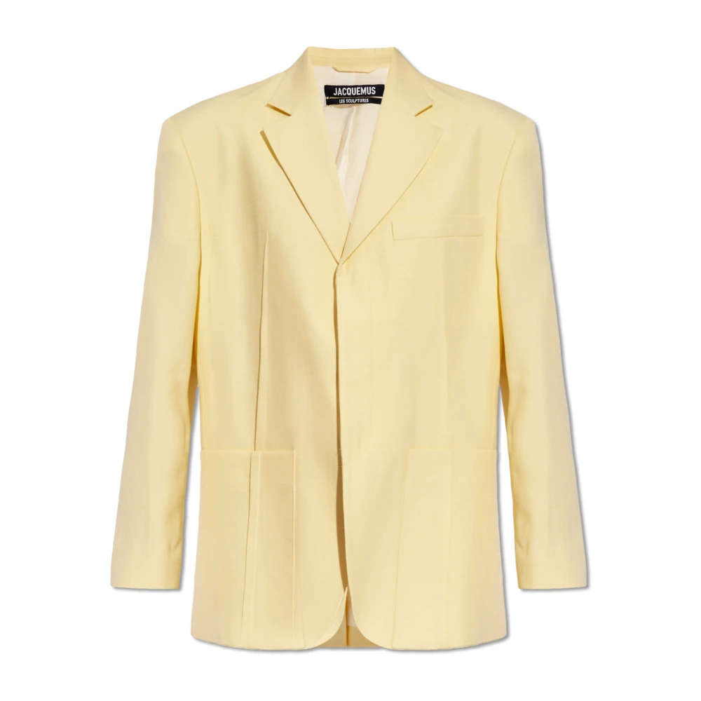 Jacquemus Single-breasted blazer Yellow Dames