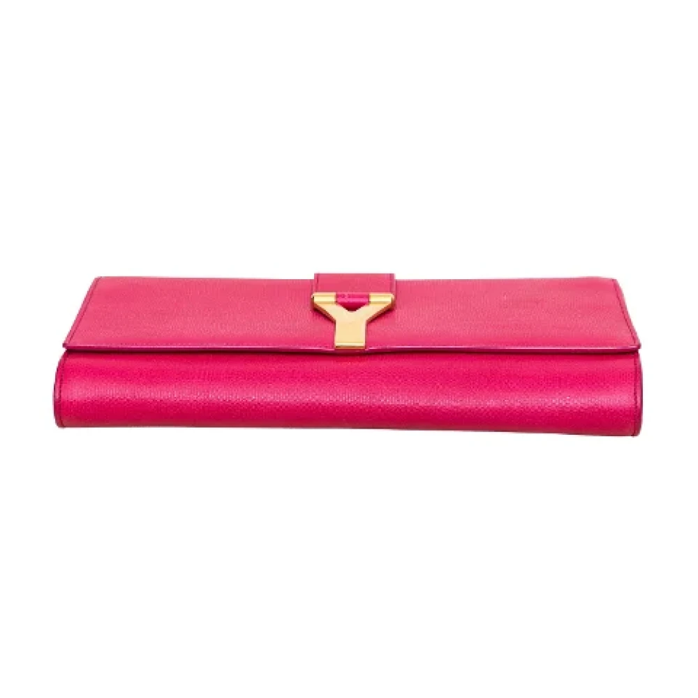Yves Saint Laurent Vintage Pre-owned Leather shoulder-bags Pink Dames