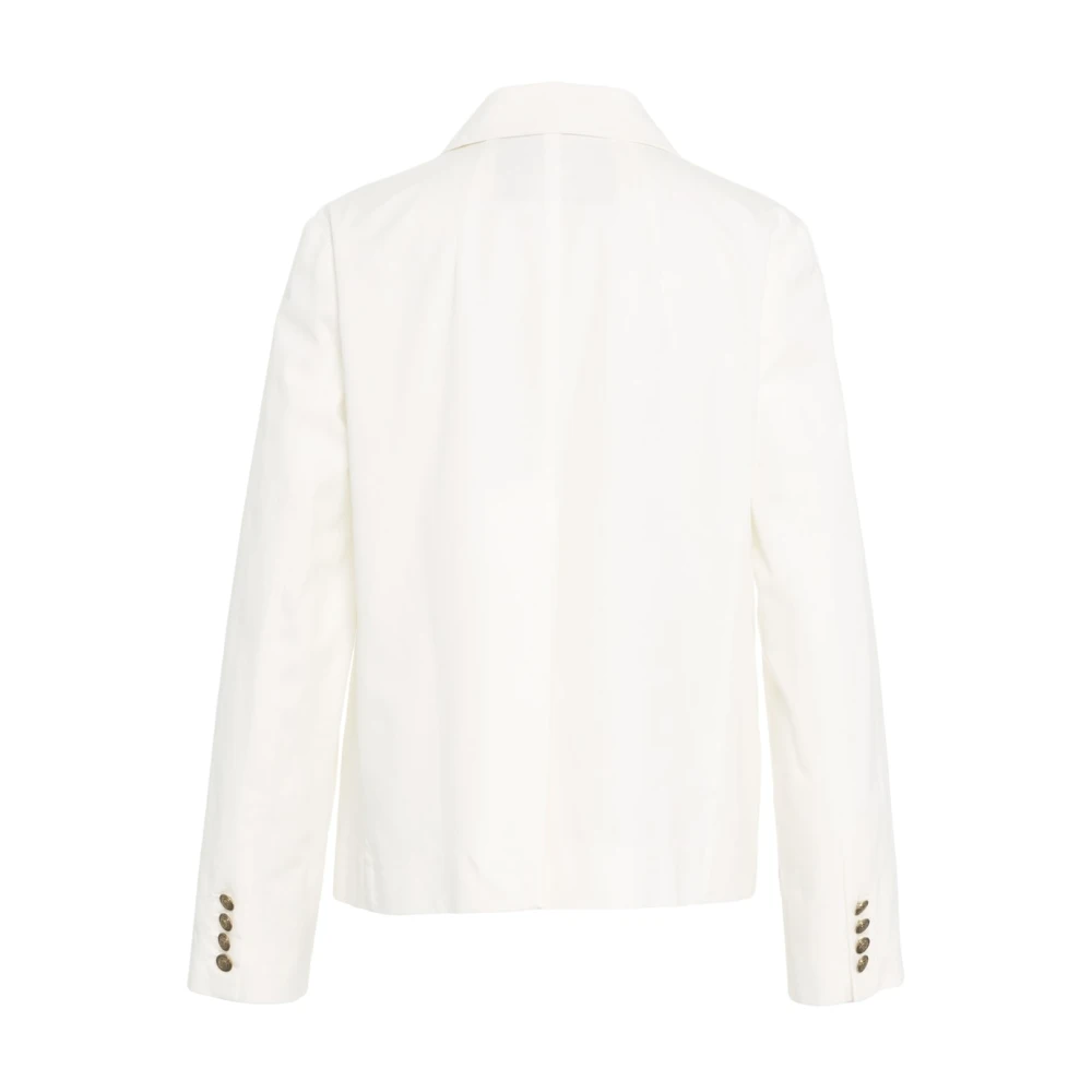 Jucca Witte Double-Breasted Blazer Stijlvolle Denim White Dames