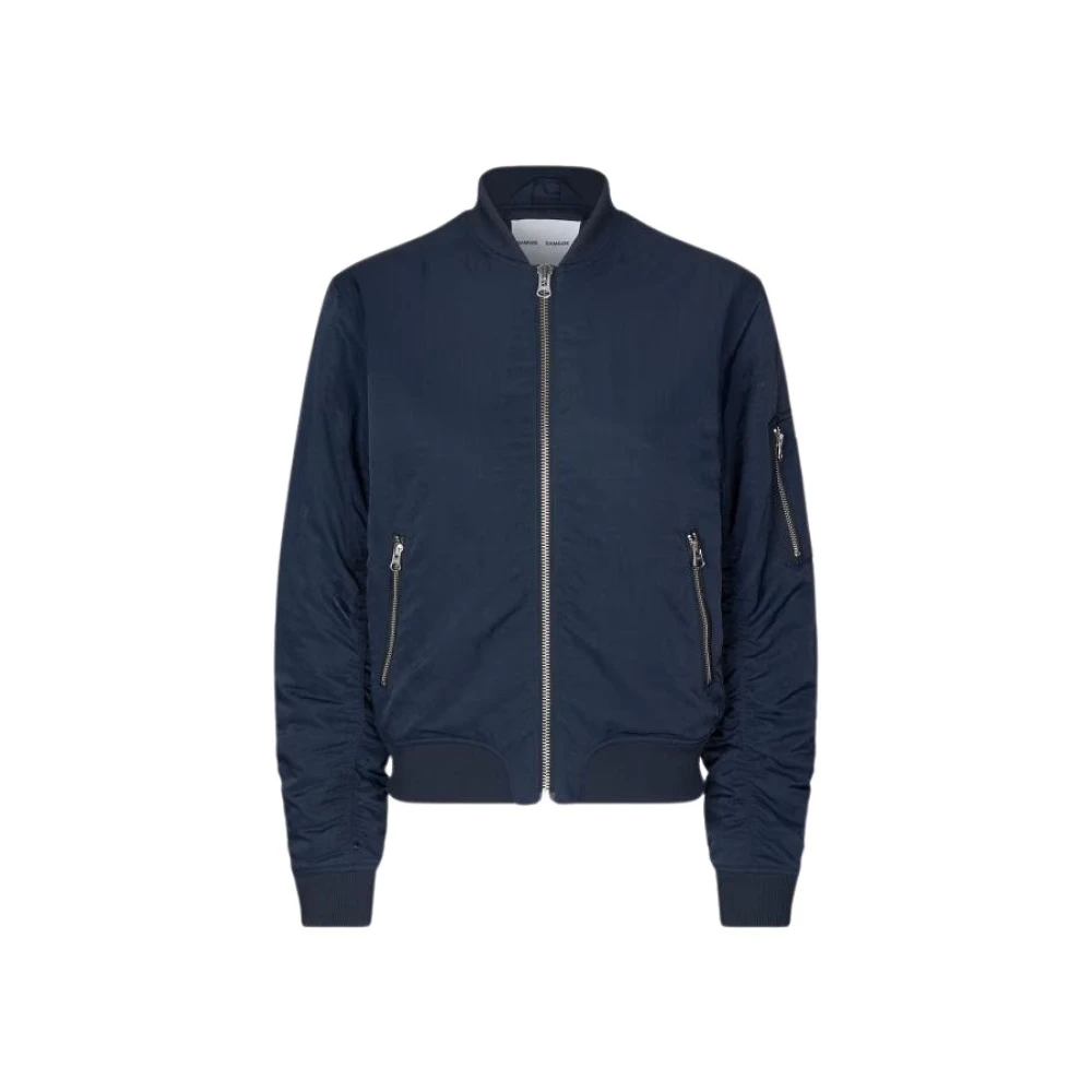 Samsøe Tijdloze Bomberjas voor Moderne Garderobe Blue Heren
