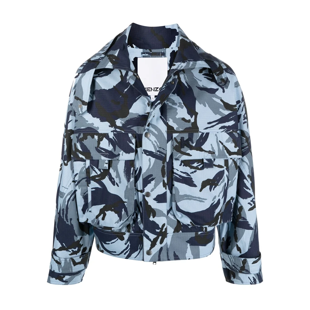 Kenzo Lättvikts Camo Jacka Blue, Herr