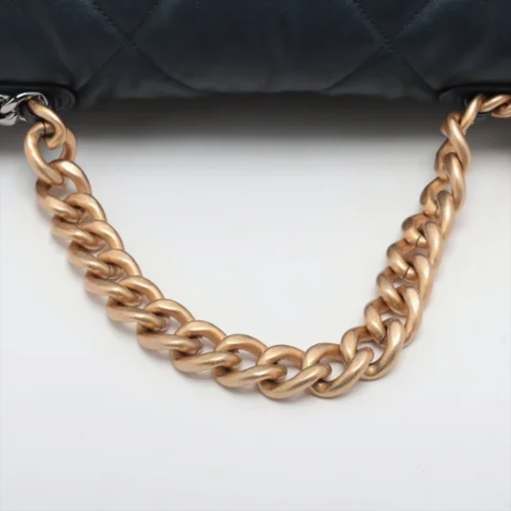 Chanel Vintage Pre-owned Leather chanel-bags Blue Dames