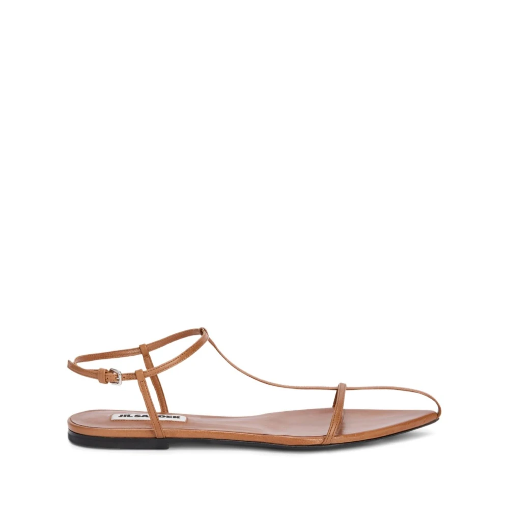 Jil Sander Vrouw Bruin Cage Flat Sandal