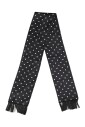 noir-blanc-pois-a-franges-foulard-en-soie