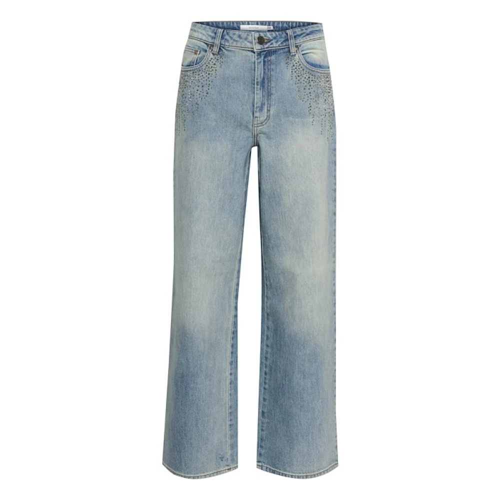 Gestuz Blauwe Stonewashed High Waist Jeans Blue Dames