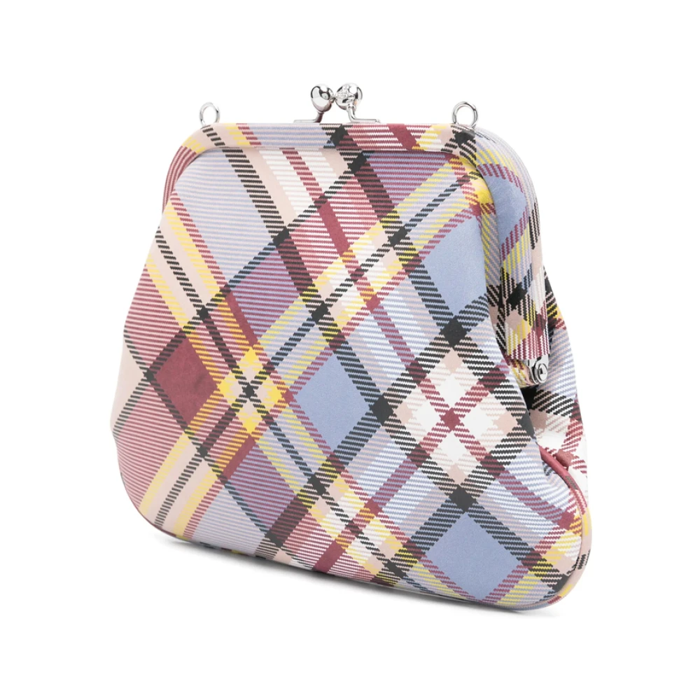 Vivienne Westwood Beige Kiss-Lock Handtas met Orb-detail Multicolor Dames