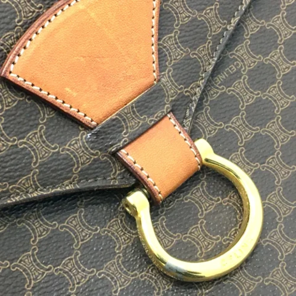 Celine Vintage Pre-owned Fabric shoulder-bags Brown Dames