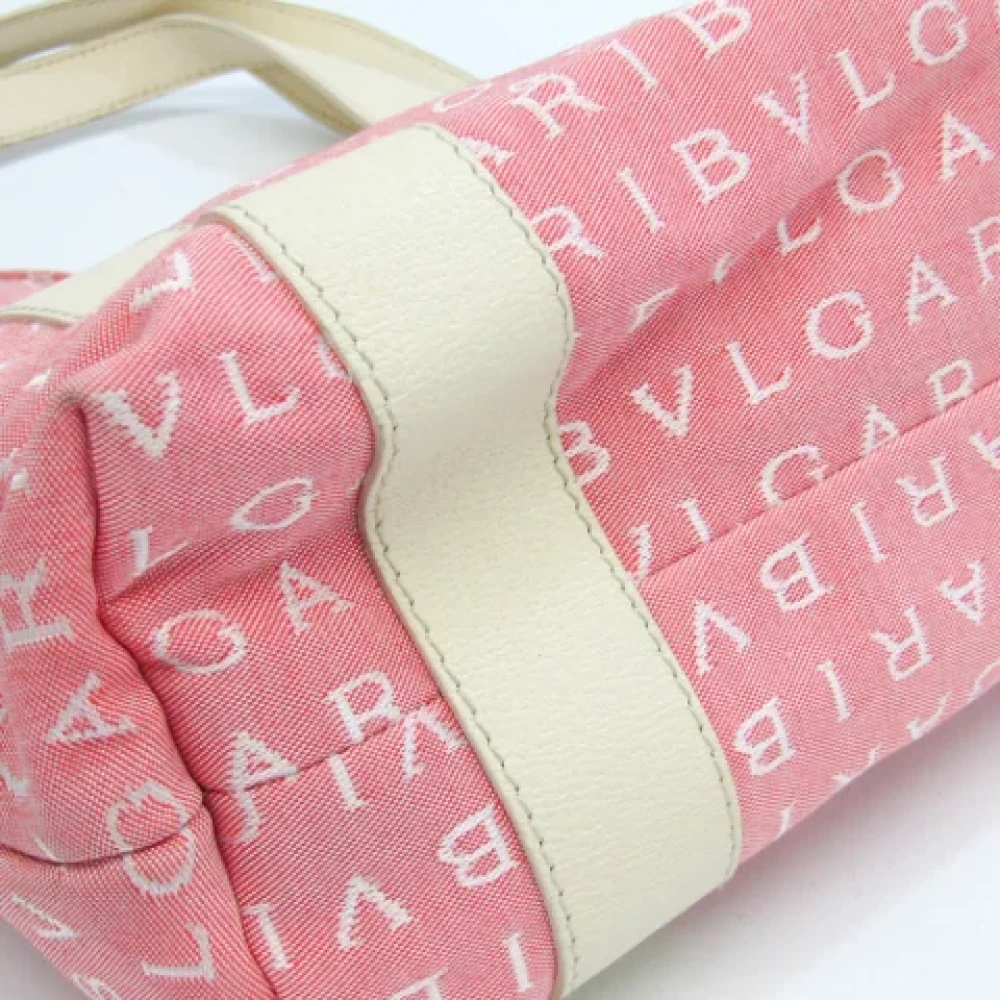 Bvlgari Vintage Pre-owned Leather handbags Pink Dames