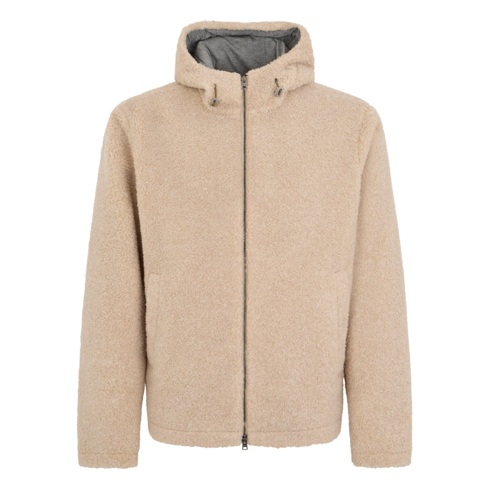 Herno Hooded Jacket - Male - Light Jackets - Beige - L - Jackets