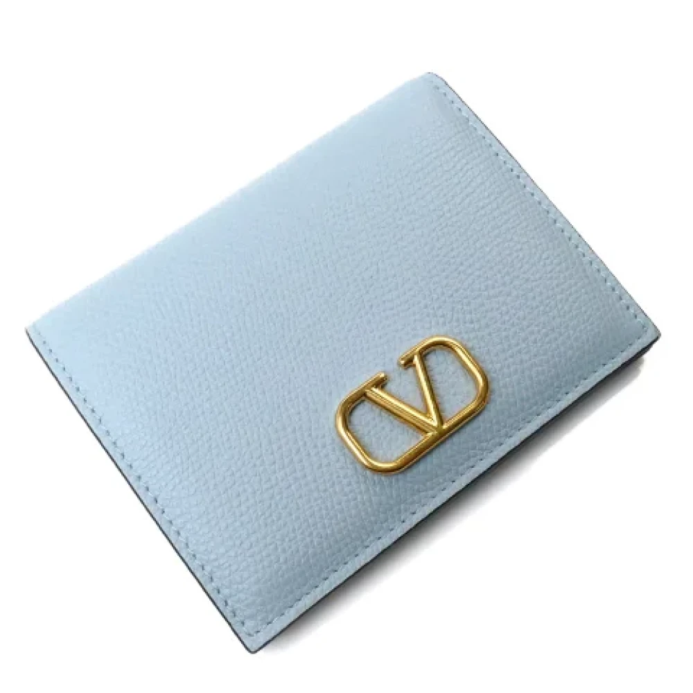 Valentino Vintage Pre-owned Leather wallets Blue Dames