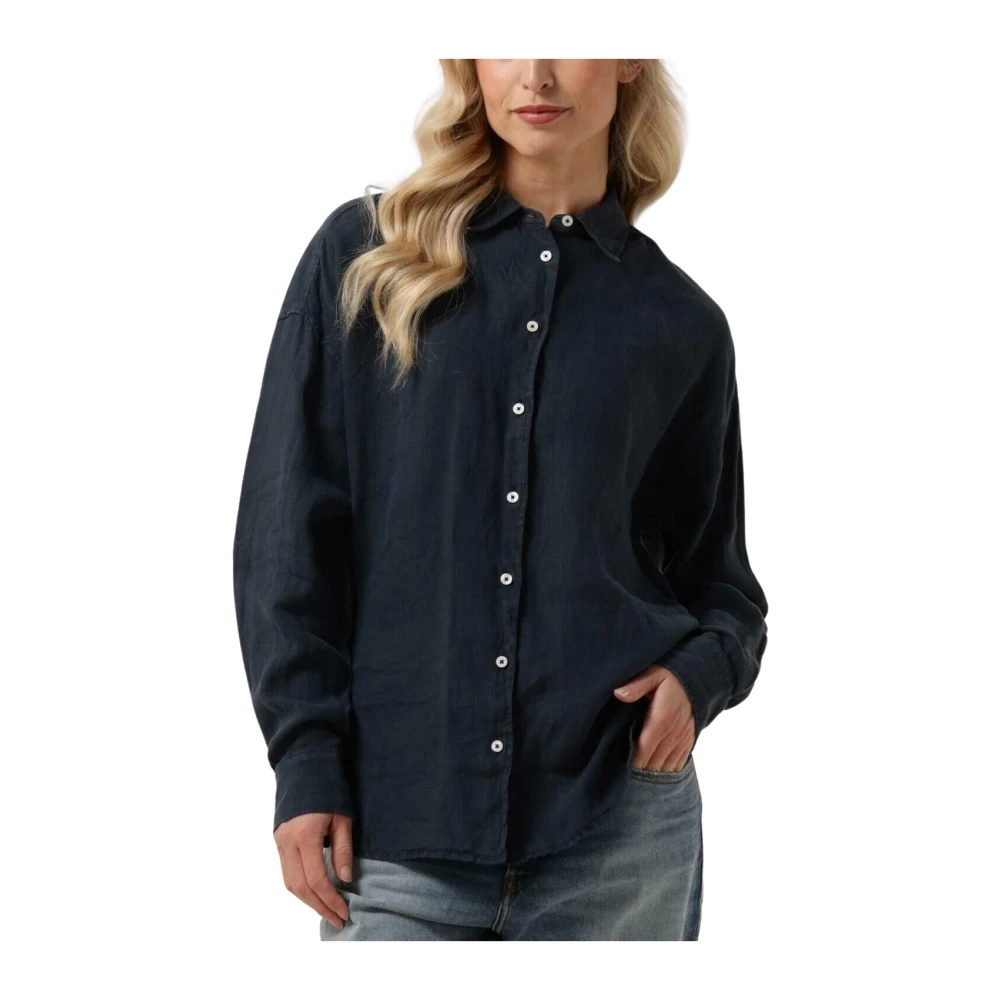 Moscow Donkerblauwe Stijlvolle Blouse Blue Dames