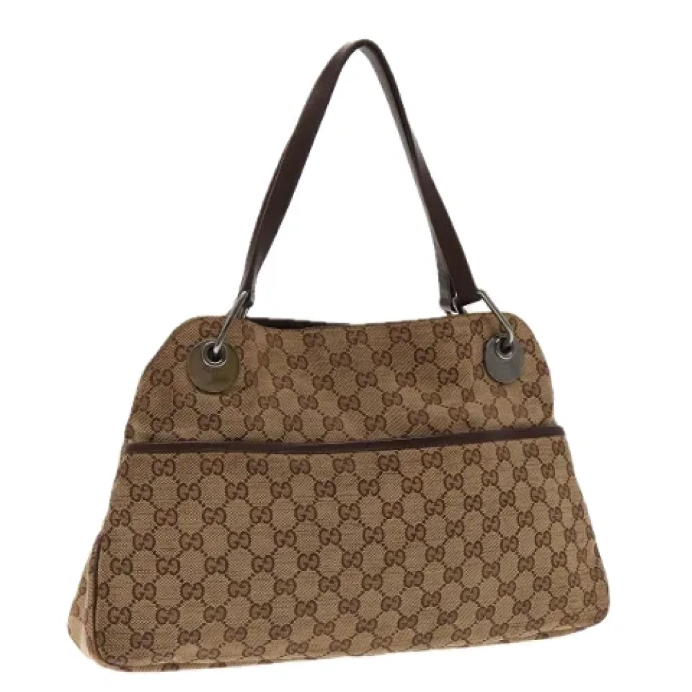 Gucci Vintage Pre-owned Canvas handbags Beige Dames