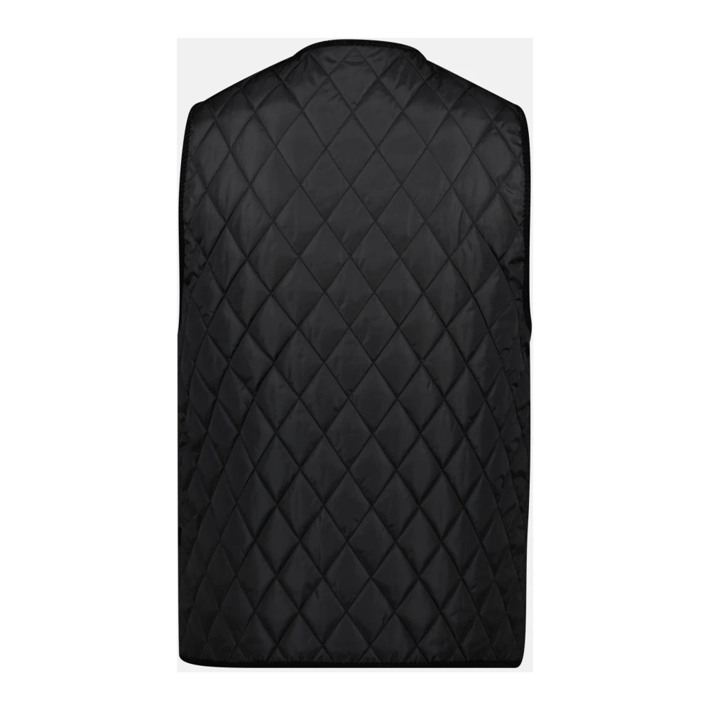 Burberry Zwarte Gewatteerde Mouwloze Vest Black Heren