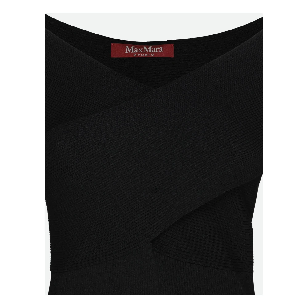 Max Mara Studio Zwarte Jurk Black Dames