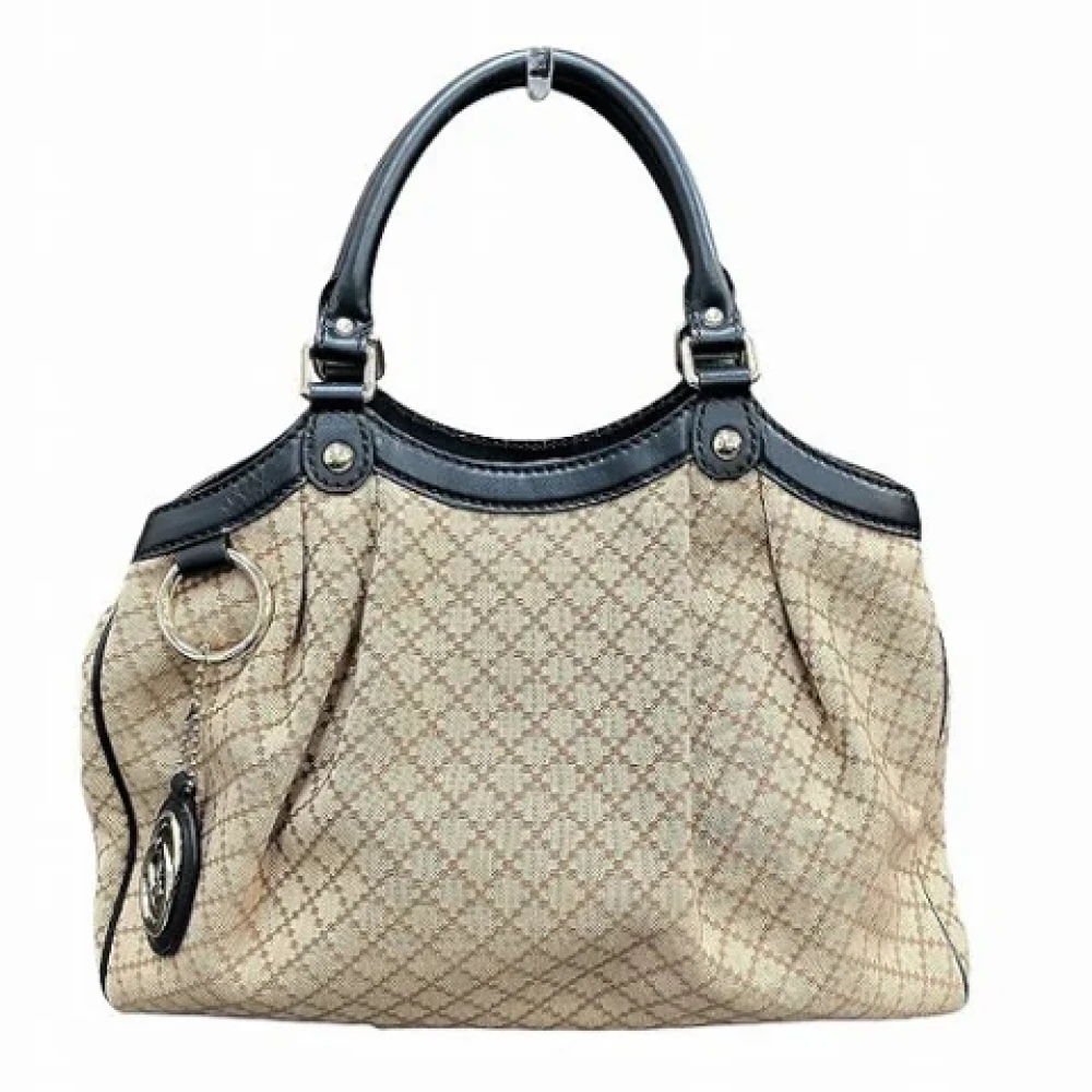 Gucci Vintage Pre-owned Canvas gucci-bags Beige Dames