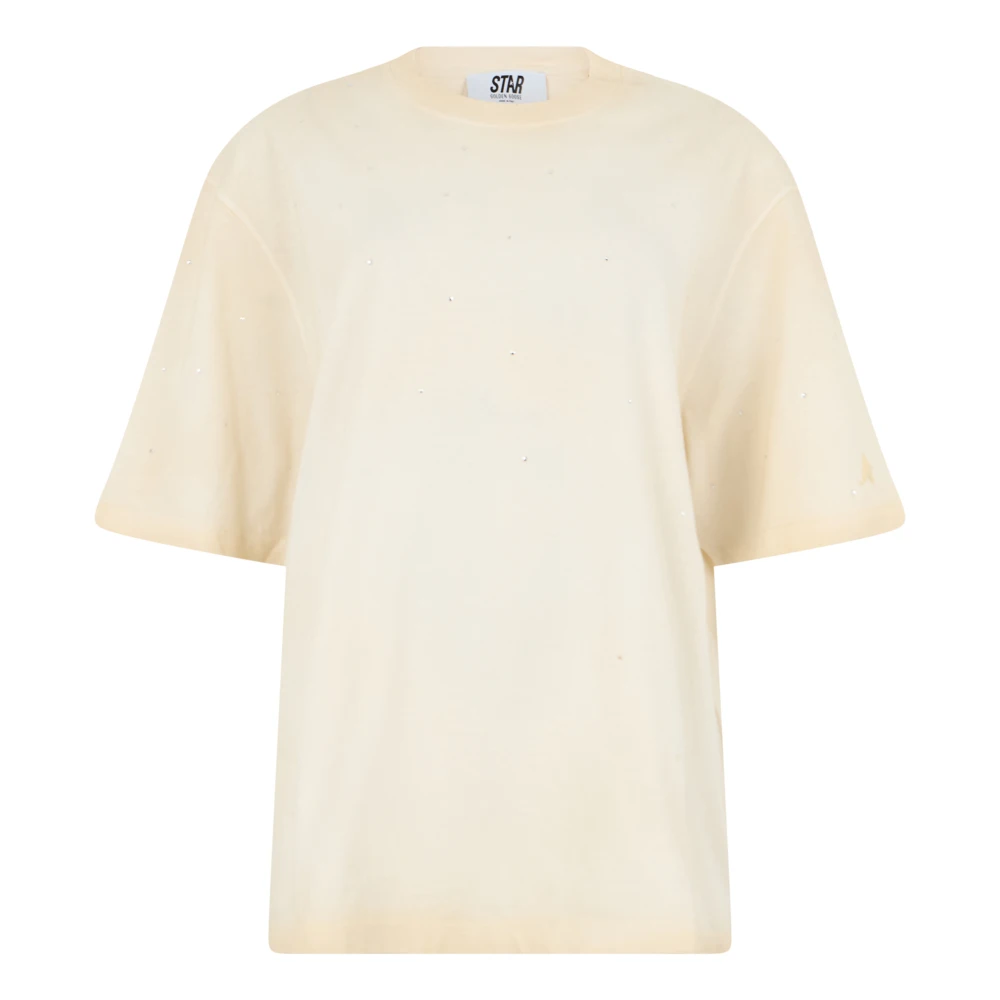 Golden Goose , T-Shirts, Female, Beige, S, T-Shirts And Polos - Image 4