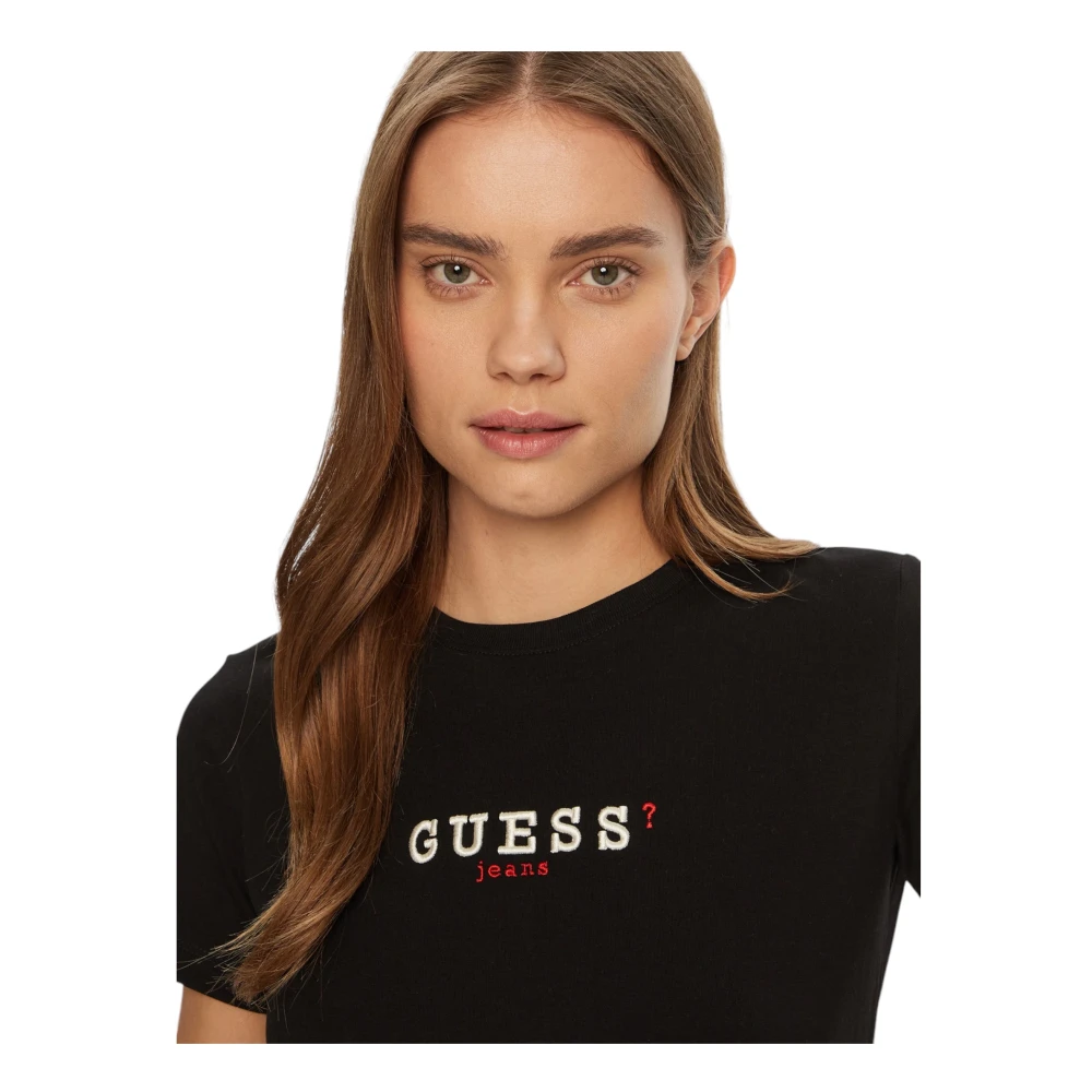 Guess Organisch katoenen dames T-shirt Regular Fit Black Dames