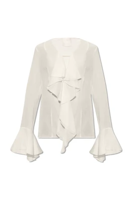 Blus i -siden med volanger