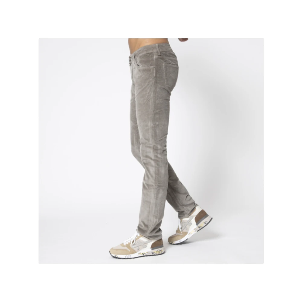 Jacob Cohën Slim Fit Corduroy Jeans in Taupe Grijs Gray Heren