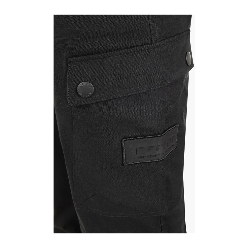 Cruyff Zwarte Cargo Broek Heren Ripstop Katoen Black Heren
