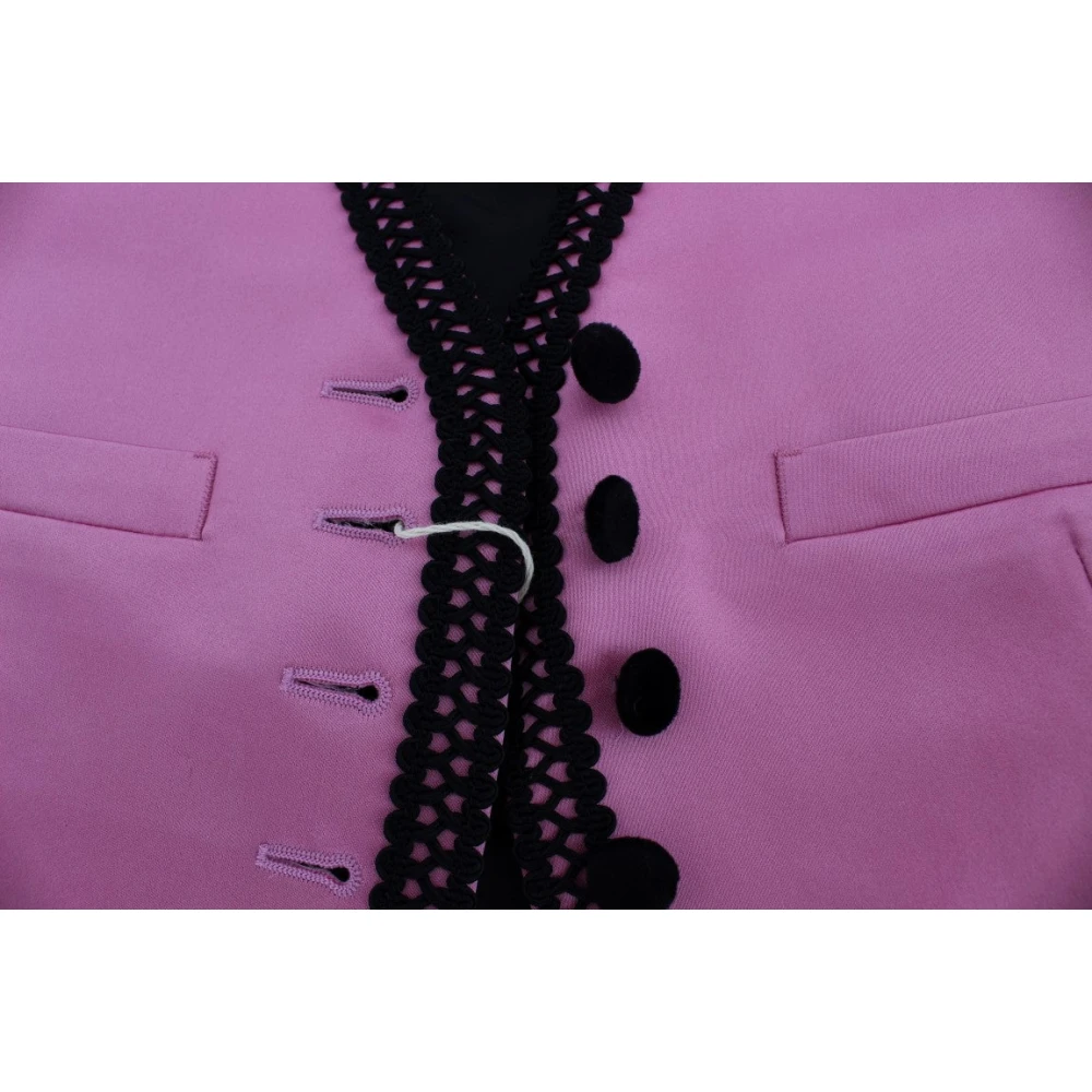 Dolce & Gabbana Luxe Torero-geïnspireerde vest in roze en zwart Pink Dames