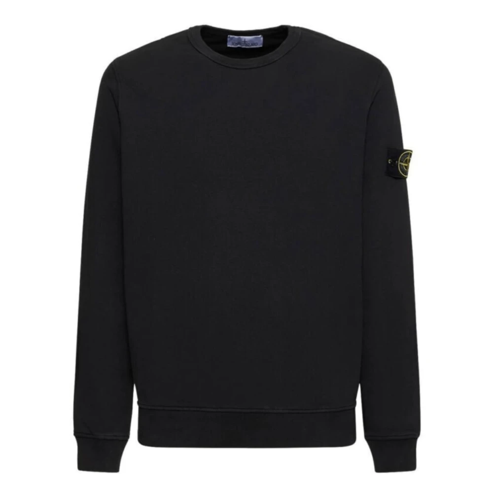 Stone Island Logo Patch Sweaters en Hoodies Black Heren