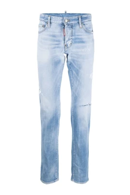 Slim Fit Jeans Bomull Elastan Italien