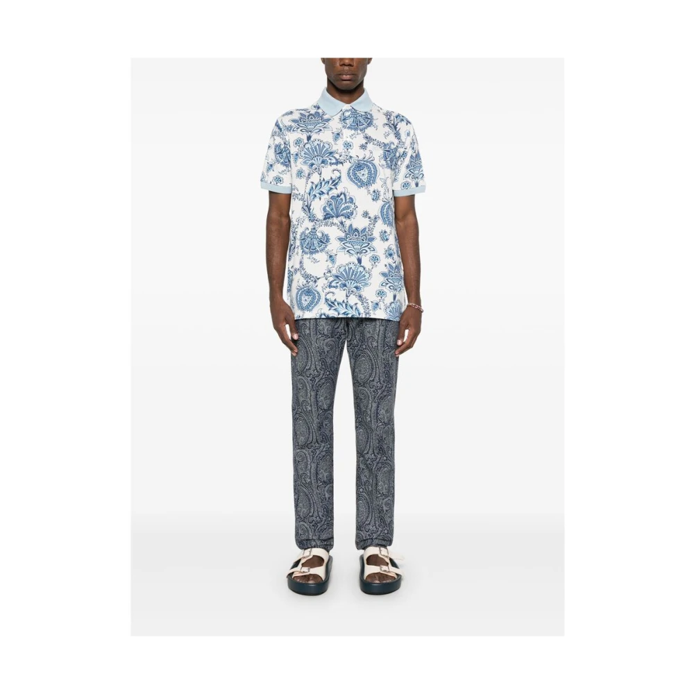 ETRO Lichtblauwe Knopen Trui Blue Heren