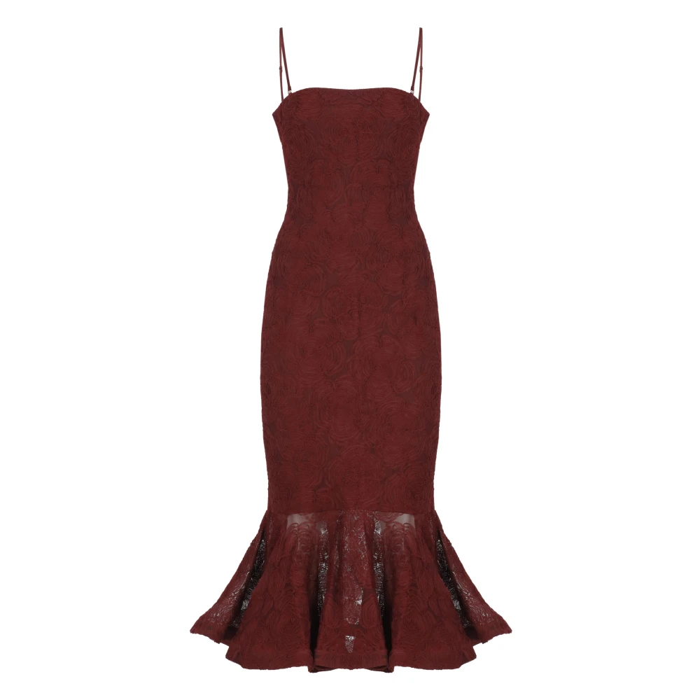 Rotate Birger Christensen , Midi Dresses, Female, Red, S, Mermaid Dress