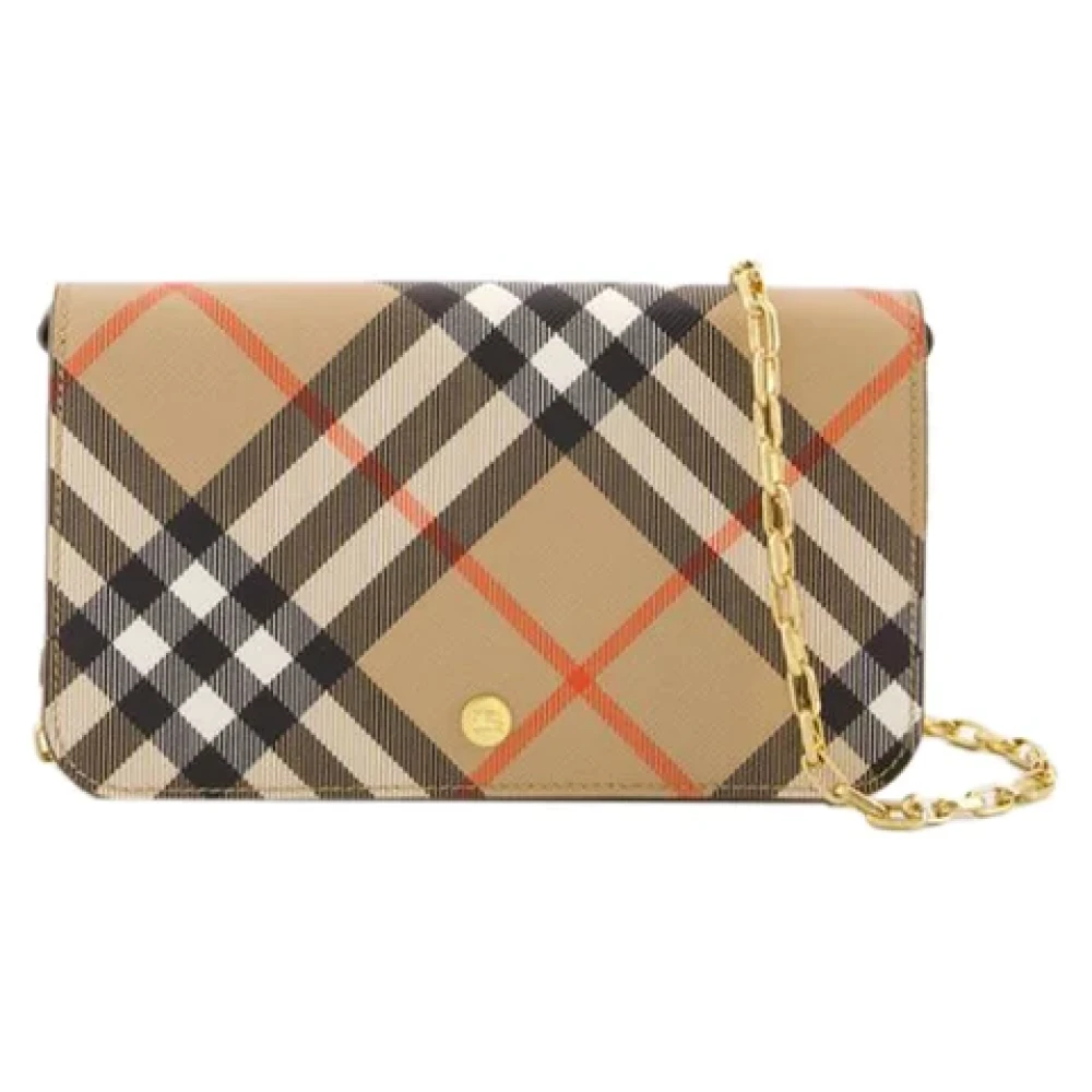 Burberry Leather shoulder-bags Beige Dames