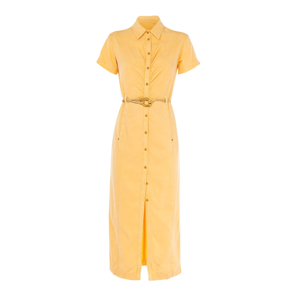 PATRIZIA PEPE Lange Zomerjurk Mirage Geel Vrouw Yellow Dames