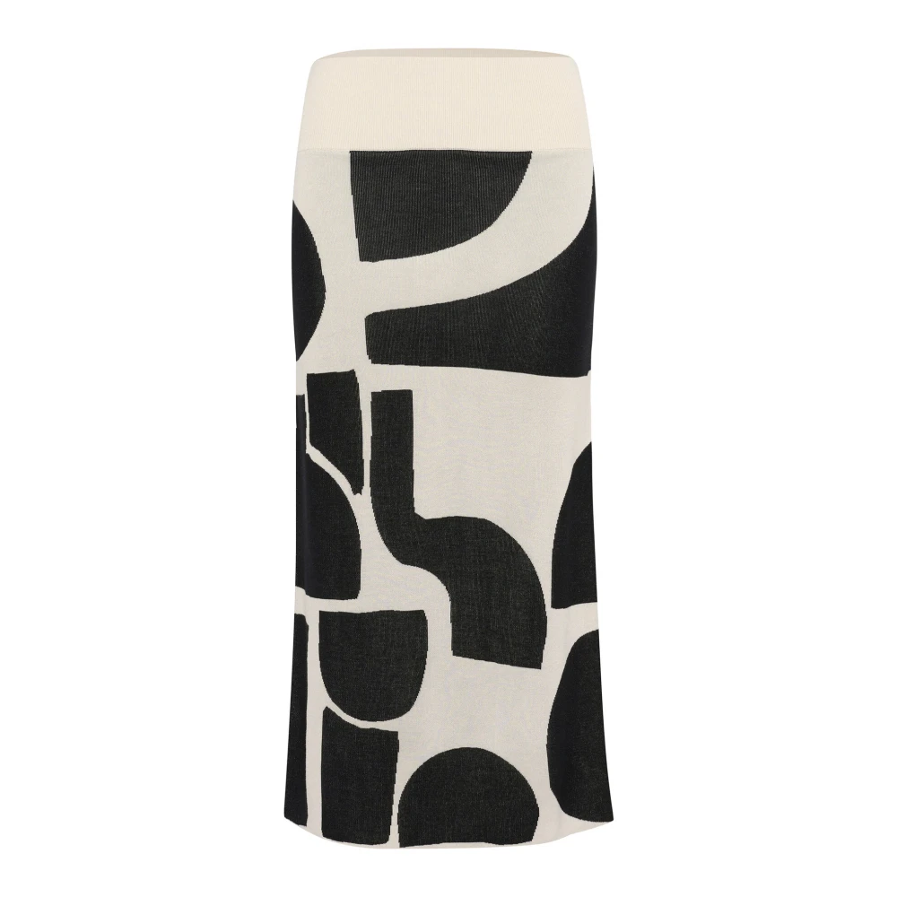 InWear Monochrome Soft Blocks Gebreide Rok Multicolor Dames